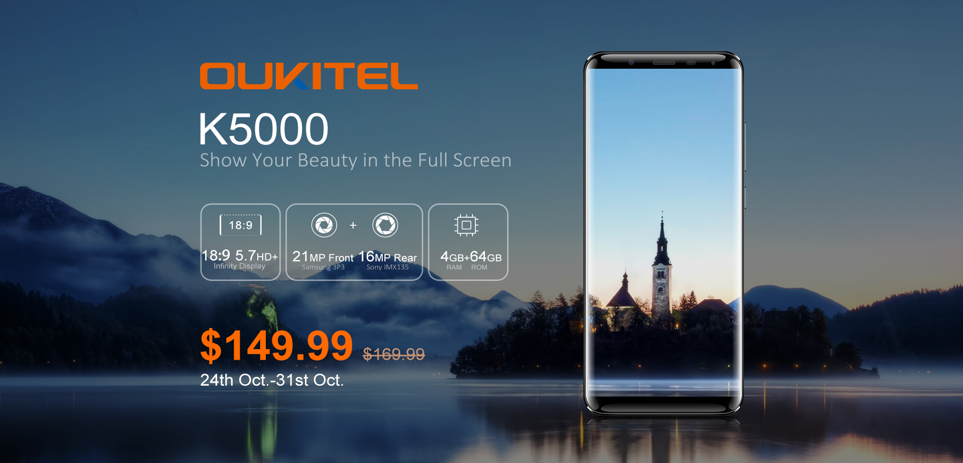 Akıllı telefon OUKİTEL K5000 için kullanılabilir ön sipariş