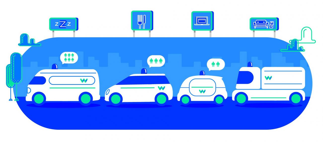 완전히 자율적인 택시 Waymo 작업을 시작에서 오는 달