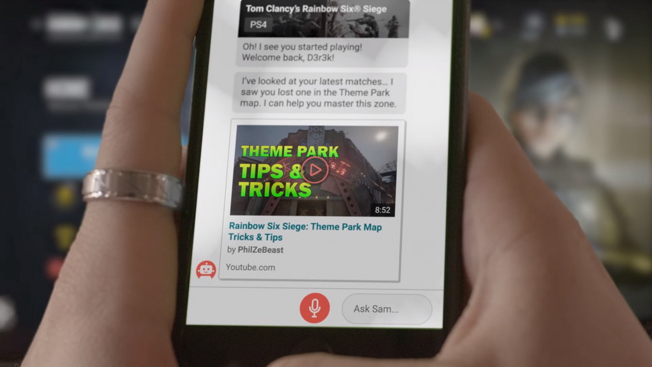Ubisoft presented the game assistant named Sam