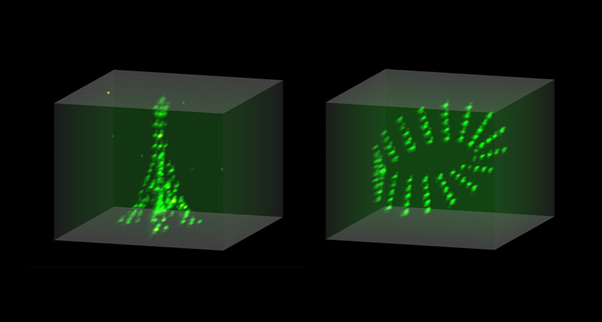 Of rubidium atoms collected the Eiffel tower, the möbius strip and other shapes