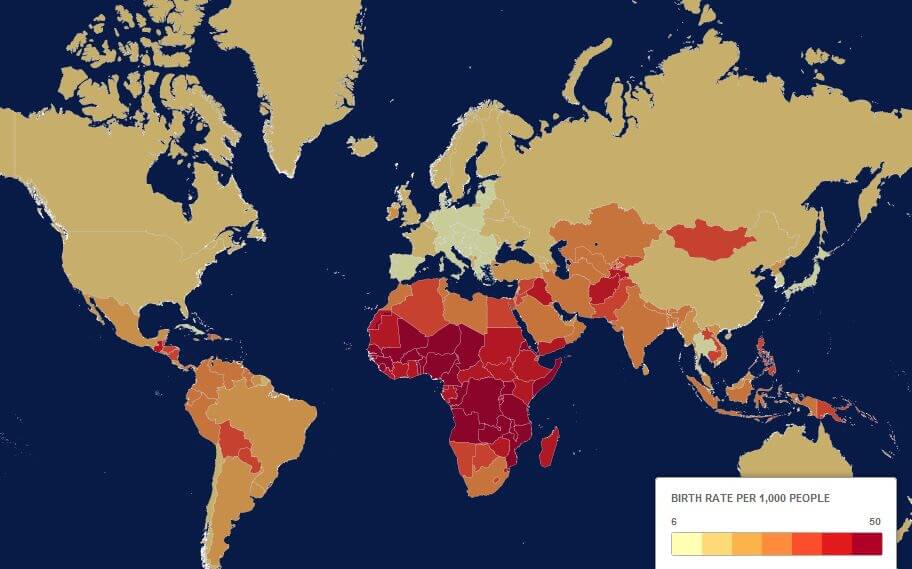 What happens when the Earth's population will cease to grow?